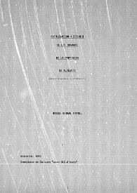 Catalogación y estudio de los órganos de la provincia de Alicante / Miguel Bernal Ripoll | Biblioteca Virtual Miguel de Cervantes