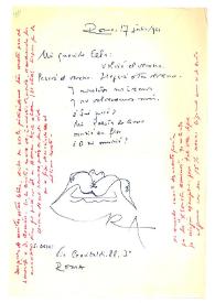 Carta de Rafael Alberti a Camilo José Cela. Roma, 17 de julio de 1966
 | Biblioteca Virtual Miguel de Cervantes