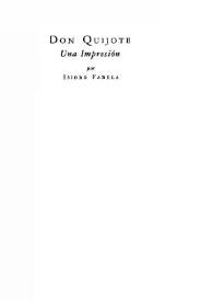 Don Quijote. Una impresión / por Isidro Fabela | Biblioteca Virtual Miguel de Cervantes