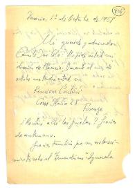 Carta de Jorge Guillén a Camilo José Cela. Venecia, 1 de octubre de 1958
 | Biblioteca Virtual Miguel de Cervantes