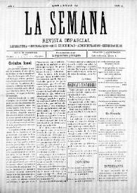 La Semana : Revista Imparcial. Literatura-Información-Ecos de Sociedad-Administración-Espectáculos. Núm. 15, 9 de mayo de 1897 | Biblioteca Virtual Miguel de Cervantes