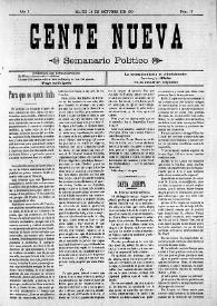 Gente Nueva : Semanario independiente (Elche). Año I, núm. 17, 11 de octubre de 1903 | Biblioteca Virtual Miguel de Cervantes