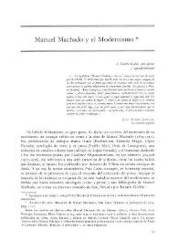 Manuel Machado y el Modernismo / Allen W. Phillips | Biblioteca Virtual Miguel de Cervantes