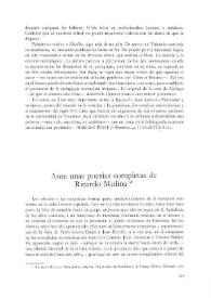 Ante unas poesías completas de Ricardo Molina / Guillermo Carnero | Biblioteca Virtual Miguel de Cervantes