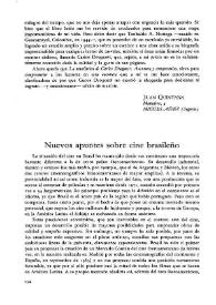 Nuevos apuntes sobre cine brasileño / José Agustín Mahieu | Biblioteca Virtual Miguel de Cervantes
