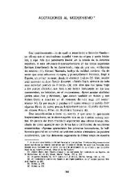Acotaciones al Modernismo / Rafael Ferreres | Biblioteca Virtual Miguel de Cervantes