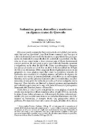 Sodomitas, putos, doncellos y maricotes en algunos textos de Quevedo / Adrienne L. Martín | Biblioteca Virtual Miguel de Cervantes