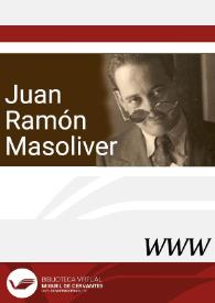 Juan Ramón Masoliver / Sònia Hernández Hernández, directora científica | Biblioteca Virtual Miguel de Cervantes