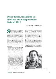 Óscar Esplá, tratadista de estética : sus ensayos sobre Gabriel Miró / Miguel Ángel Lozano Marco | Biblioteca Virtual Miguel de Cervantes