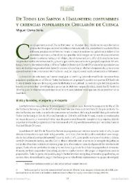 De Todos los Santos a Halloween: costumbres y creencias populares en Chillarón de Cuenca / Miguel Osma Soria | Biblioteca Virtual Miguel de Cervantes
