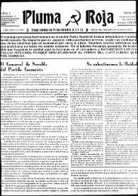 Pluma Roja : Órgano del Radio Comunista. Núm. 27, 21 de agosto de 1937 | Biblioteca Virtual Miguel de Cervantes