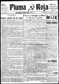 Pluma Roja : Órgano del Radio Comunista. Núm. 45, 28 de febrero de 1938 | Biblioteca Virtual Miguel de Cervantes