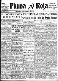 Pluma Roja : Órgano del Radio Comunista. Núm. 48, 29 de marzo de 1938 | Biblioteca Virtual Miguel de Cervantes