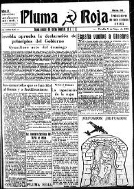 Pluma Roja : Órgano del Radio Comunista. Núm. 55, 8 de mayo de 1938 | Biblioteca Virtual Miguel de Cervantes