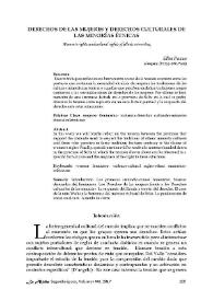 Derechos de las mujeres y derechos culturales de las minorías étnicas / Elba Pozze | Biblioteca Virtual Miguel de Cervantes