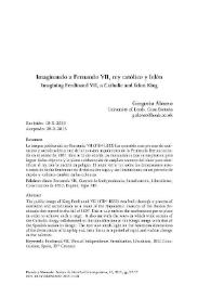 Imaginando a Fernando VII, rey católico y felón / Gregorio Alonso | Biblioteca Virtual Miguel de Cervantes
