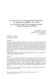 La construcción de los imaginarios franquistas y la religiosidad "popular" / César Rina Simón | Biblioteca Virtual Miguel de Cervantes