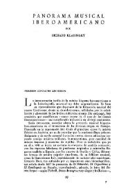 Panorama musical iberoamericano / por Richard Klatovsky | Biblioteca Virtual Miguel de Cervantes