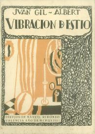 Vibración de estío /  Juan Gil-Albert; ilustraciones de Manuel Redondo | Biblioteca Virtual Miguel de Cervantes