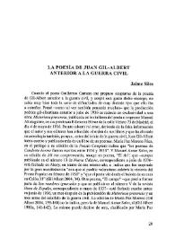 La poesía de Juan Gil-Albert anterior a la guerra civil / Jaime Siles | Biblioteca Virtual Miguel de Cervantes