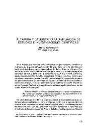 Altamira y la Junta para la Ampliación de Estudios e Investigaciones Científicas / Justo Formentín y Mª José Villegas | Biblioteca Virtual Miguel de Cervantes