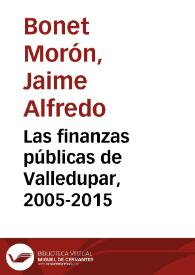 Las finanzas públicas de Valledupar, 2005-2015 | Biblioteca Virtual Miguel de Cervantes