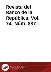 Revista del Banco de la República. Vol. 74, Núm. 887 (septiembre 2001) | Biblioteca Virtual Miguel de Cervantes