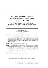 La consciència de l'irreal en "Ronda naval sota la boira" de Pere Calders / Lluís Quintana Trias | Biblioteca Virtual Miguel de Cervantes