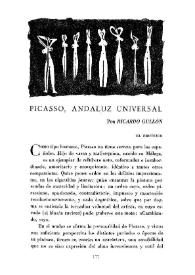 Picasso, andaluz universal / por Ricardo Gullón | Biblioteca Virtual Miguel de Cervantes