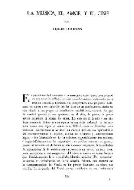 La música, el amor y el cine / por Federico Sopeña | Biblioteca Virtual Miguel de Cervantes