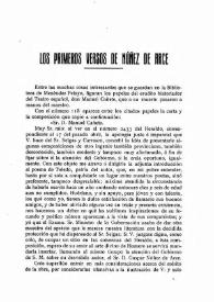 Los primeros versos de Núñez de Arce / Gerardo Diego | Biblioteca Virtual Miguel de Cervantes