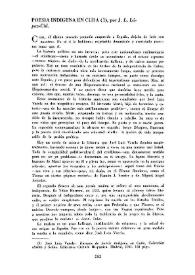 Poesía indígena en Cuba / por J. L. López-Cid | Biblioteca Virtual Miguel de Cervantes