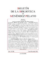 Boletín de la Biblioteca de Menéndez Pelayo. Año LXXXII, enero-diciembre 2006 | Biblioteca Virtual Miguel de Cervantes