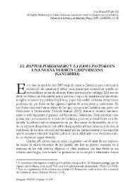 "El Raptor Pordiosero" y "La Dama Pastora" en una versión campurriana (Cantabria) / José Manuel Fraile Gil | Biblioteca Virtual Miguel de Cervantes