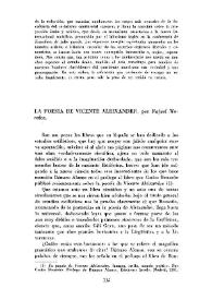 La poesía de Vicente Aleixandre / por Rafael Morales | Biblioteca Virtual Miguel de Cervantes