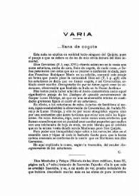 Varia... llana de cogote / José María de Cossío | Biblioteca Virtual Miguel de Cervantes
