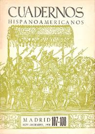 Cuadernos Hispanoamericanos. Núm. 107-108, noviembre-diciembre 1958 | Biblioteca Virtual Miguel de Cervantes