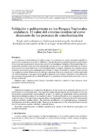 Población y poblamiento en los Parques Nacionales andaluces. El valor del entorno residencial como detonante de los procesos de naturbanización / Carolina del Valle Ramos y María-José Prados Velasco | Biblioteca Virtual Miguel de Cervantes