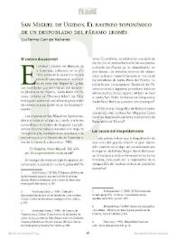 San Miguel de Ugidos. El rastreo toponímico de un despoblado del páramo leonés / Guillermo Carrizo Valcarce | Biblioteca Virtual Miguel de Cervantes