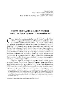 Cartas de Palacio Valdés a Camille Pitollet. Memoria de
una impostura / Francisco Trinidad | Biblioteca Virtual Miguel de Cervantes