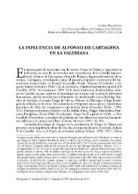 La influencia de Alfonso de Cartagena en la "Valeriana" / Cristina Moya García | Biblioteca Virtual Miguel de Cervantes