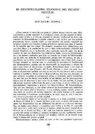 El existencialismo, filosofía del pecado original / por José Ignacio Alcorta | Biblioteca Virtual Miguel de Cervantes