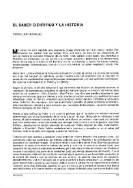 El saber científico y la historia / Pedro Laín Entralgo | Biblioteca Virtual Miguel de Cervantes