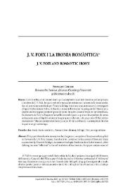 J. V. Foix i la ironia romàntica / Eberhard Geisler | Biblioteca Virtual Miguel de Cervantes