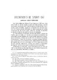 Ordenamiento de Segovia, 1347 / Galo Sánchez (ed.) | Biblioteca Virtual Miguel de Cervantes