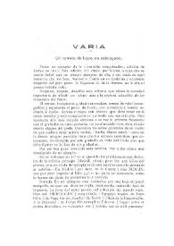 Un retrato de Lope, no catalogado -Carpir- carpirse / José María de Cossío | Biblioteca Virtual Miguel de Cervantes