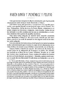 Rubén Darío y Menéndez Pelayo / José María de Cossío | Biblioteca Virtual Miguel de Cervantes