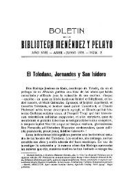 El Toledano, Jornandes y San Isidoro / Emilio Alarcos  | Biblioteca Virtual Miguel de Cervantes