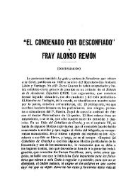 El "Condenado por desconfiado" y Fray Alonso Remón (continuación) / José L. Tascón | Biblioteca Virtual Miguel de Cervantes