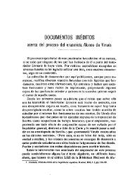 Documentos inéditos acerca del proceso del erasmista Alonso de Virués / V. Beltrán de Heredia. O. P. | Biblioteca Virtual Miguel de Cervantes